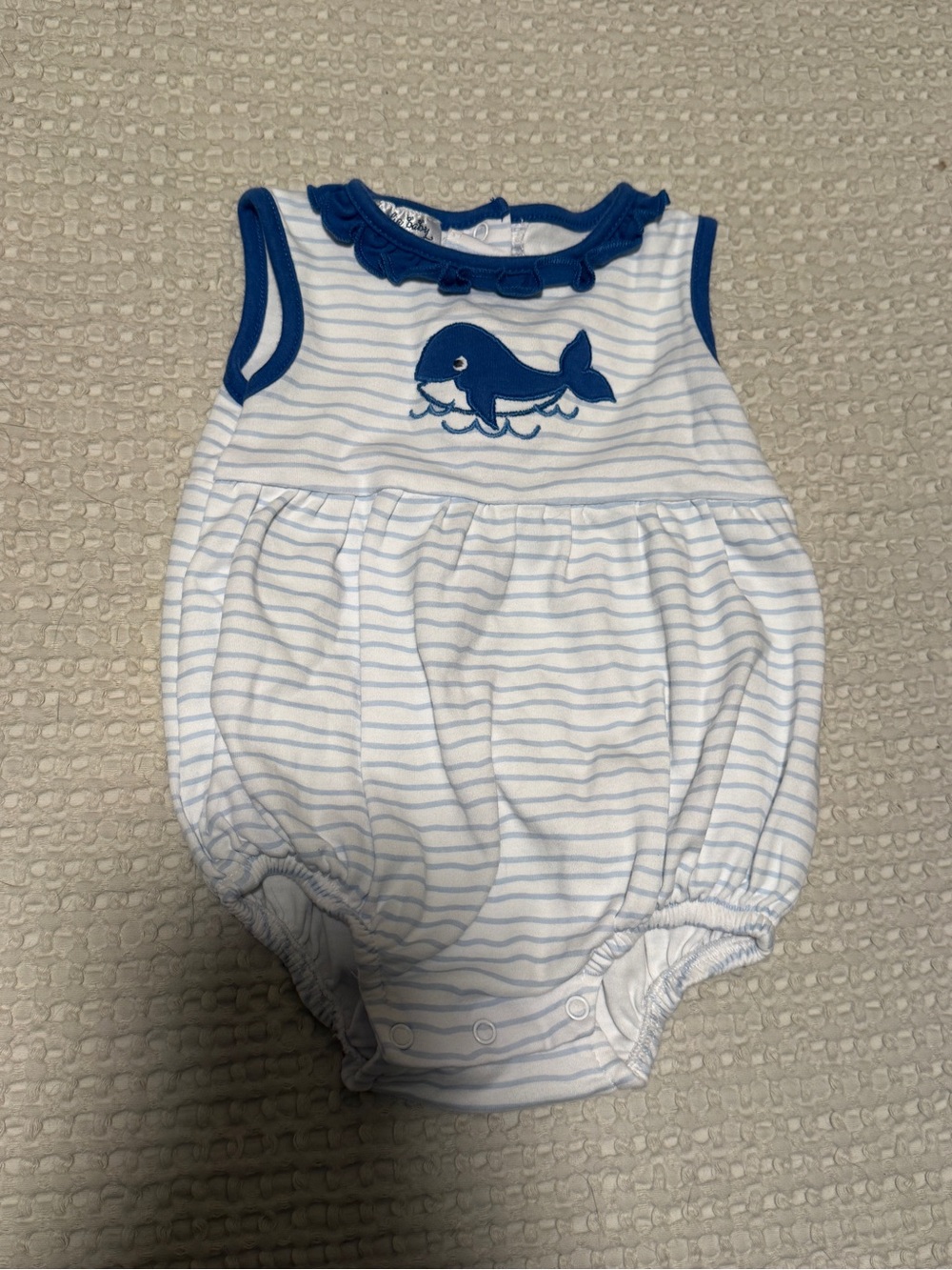 Magnolia Baby Blue Whale Striped Bubble